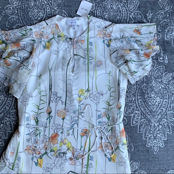 Reiss Juno Floral Printed Mini Dress Size 0 - Picture 4 of 13